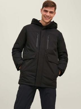 Čierna parka s kapucňou Jack & Jones Bach