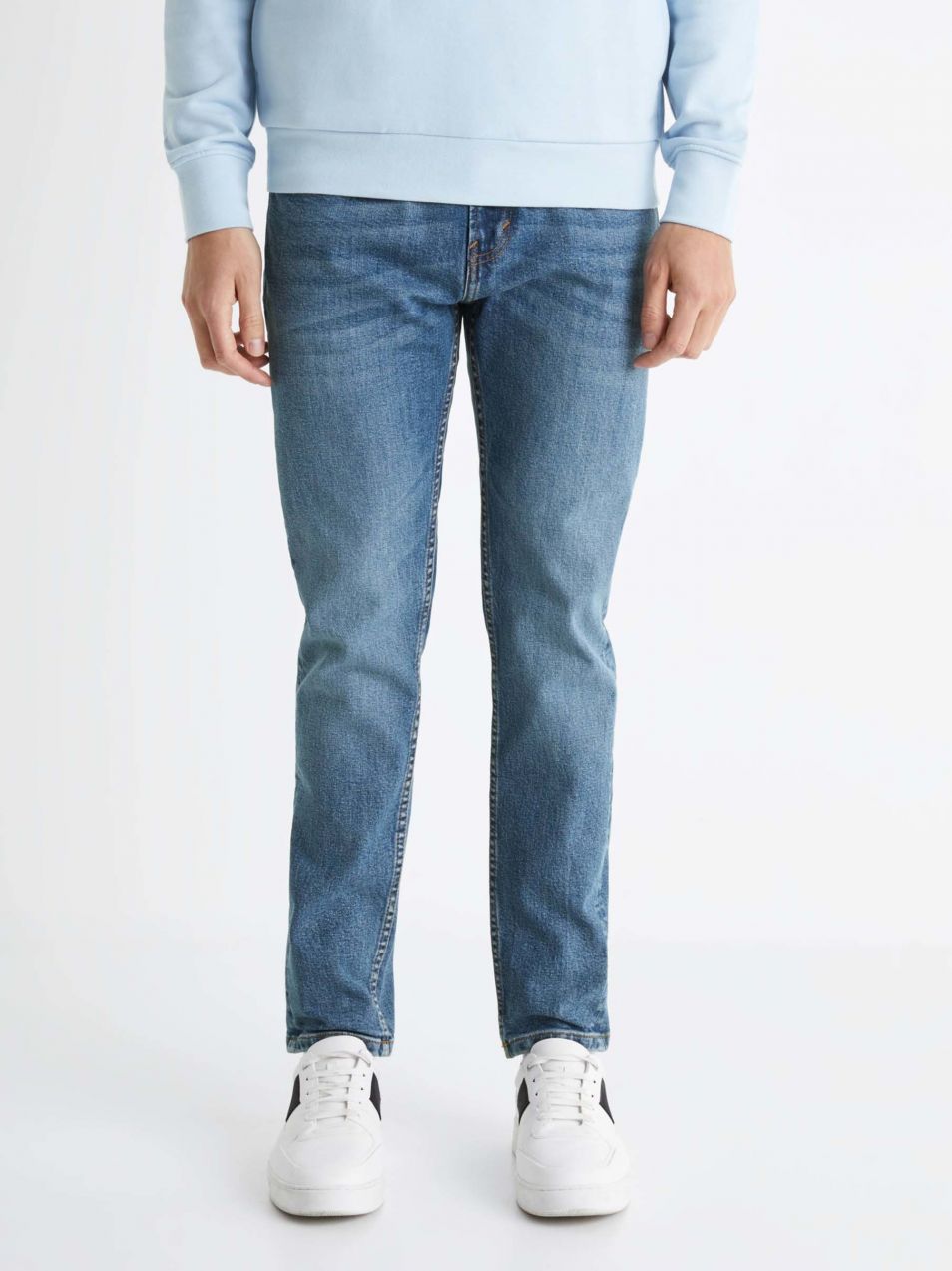 Modré pánske slim fit džínsy Celio Bonew25T