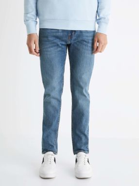 Modré pánske slim fit džínsy Celio Bonew25T