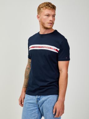 Tommy Hilfiger modré tričko CN SS Tee Logo