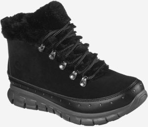 Čierne dámske zimné topánky v semišovej úprave Skechers