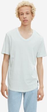 Mentolové pánske základné tričko Tom Tailor Denim