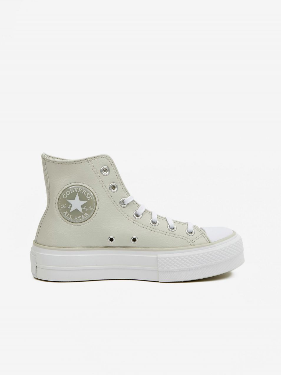 Svetlo šedé dámske členkové tenisky Converse Chuck Taylor All Star Lift