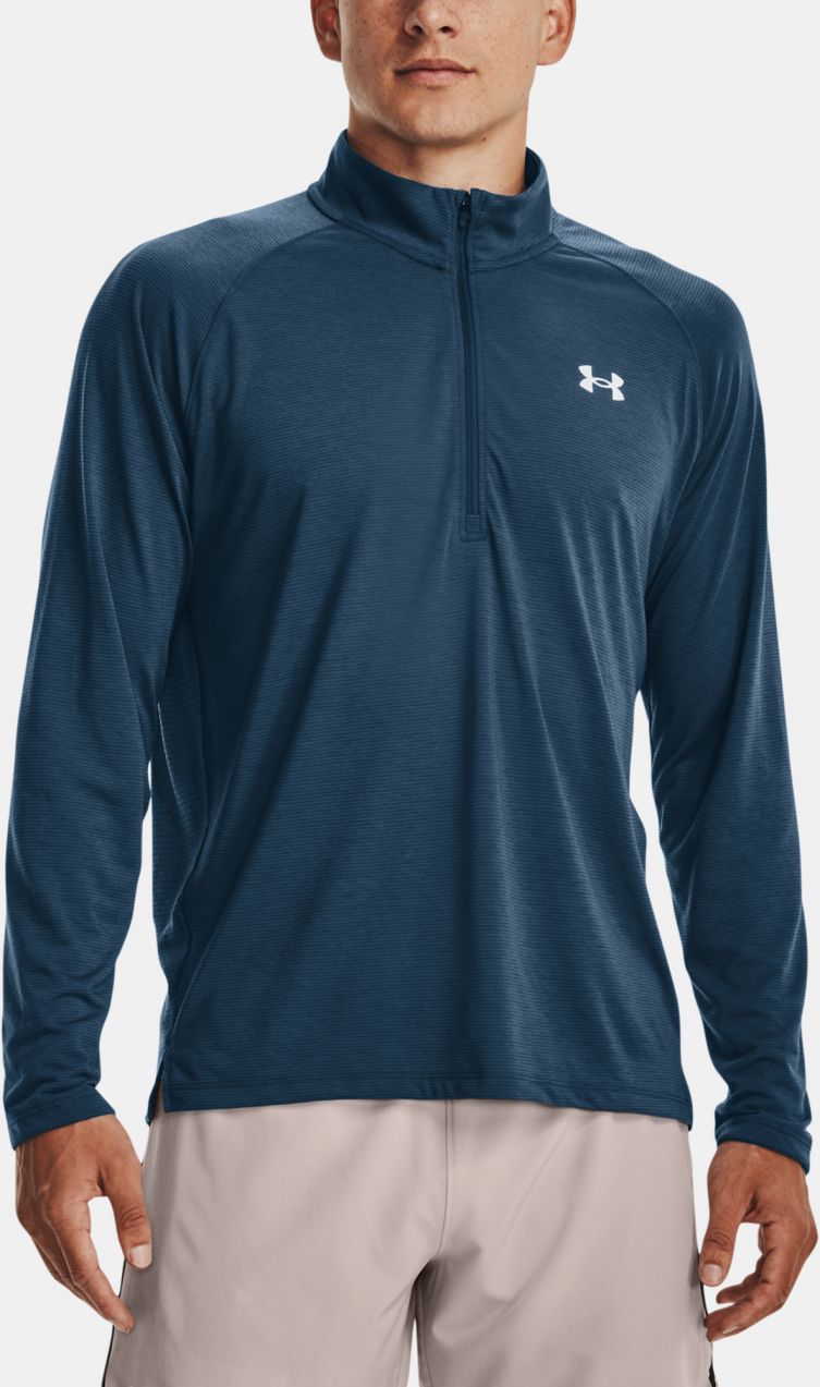 Tričká s dlhým rukávom pre mužov Under Armour - modrá