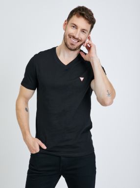 Tričká s krátkym rukávom pre mužov Guess - čierna