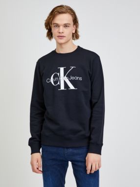 Mikiny bez kapuce pre mužov Calvin Klein Jeans - čierna