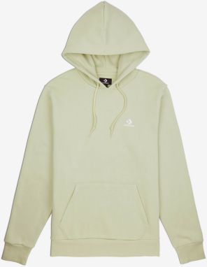 Mikiny s kapucou pre mužov Converse - svetlozelená