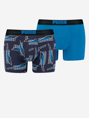 Súprava dvoch pánskych boxeriek v modrej farbe Puma