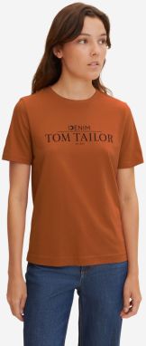 Tričká s krátkym rukávom pre ženy Tom Tailor Denim - oranžová