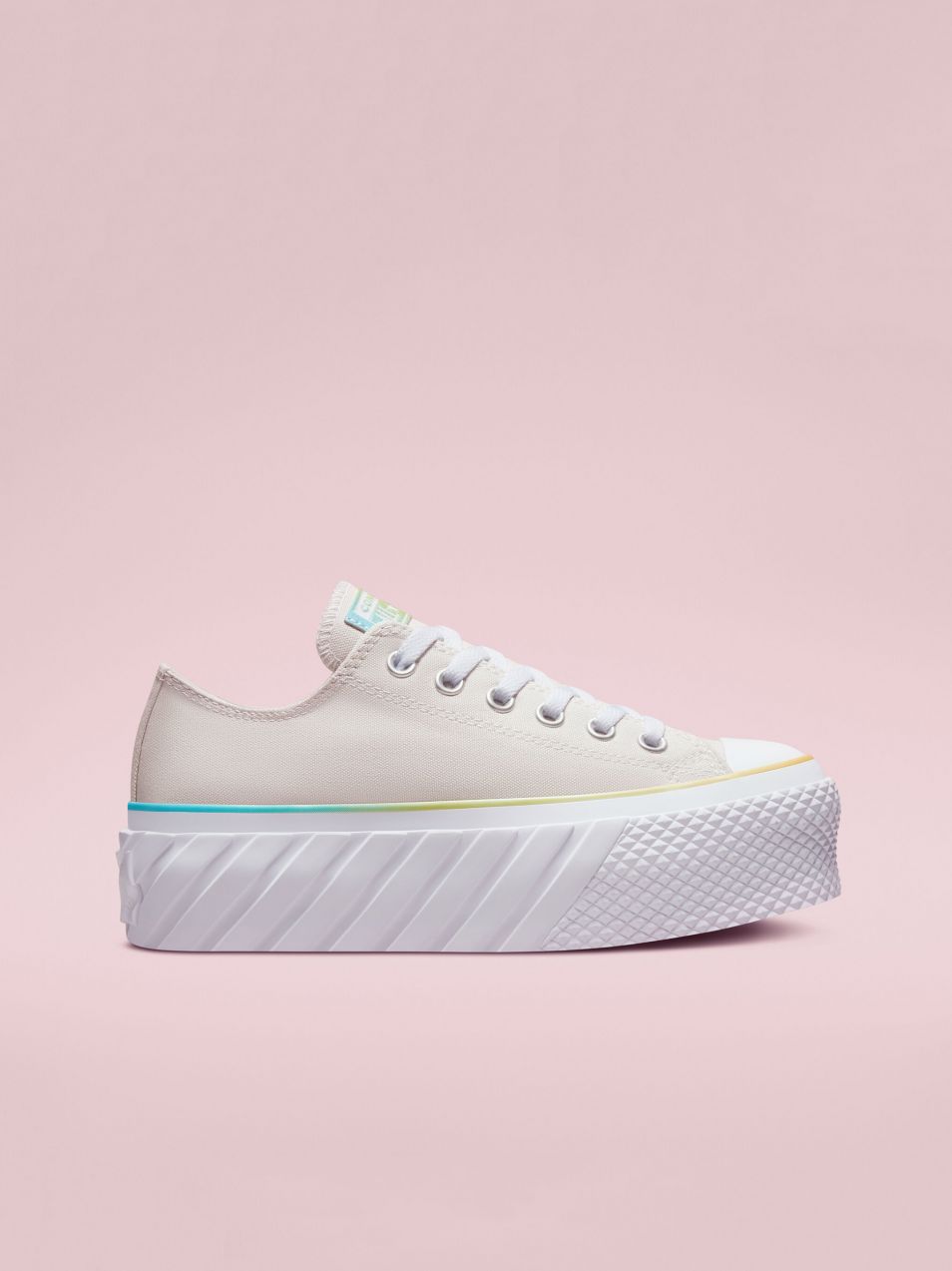 Svetloružové dámske tenisky na platforme Converse All Star Gradient