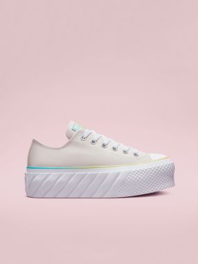 Svetloružové dámske tenisky na platforme Converse All Star Gradient