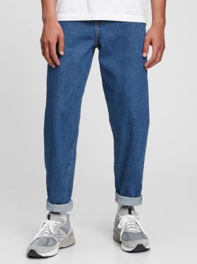 Modré pánske džínsy GAP relaxed taper fit s Washwell
