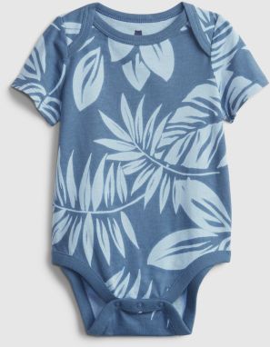 Baby body organic cotton mix and match print bodysuit Modrá