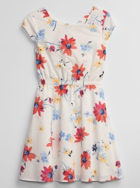 GAP farebné dievčenské šaty s květinovým motivem