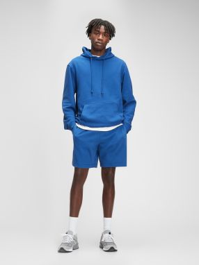 GAP modré mikina french terry hoodie s kapucňou