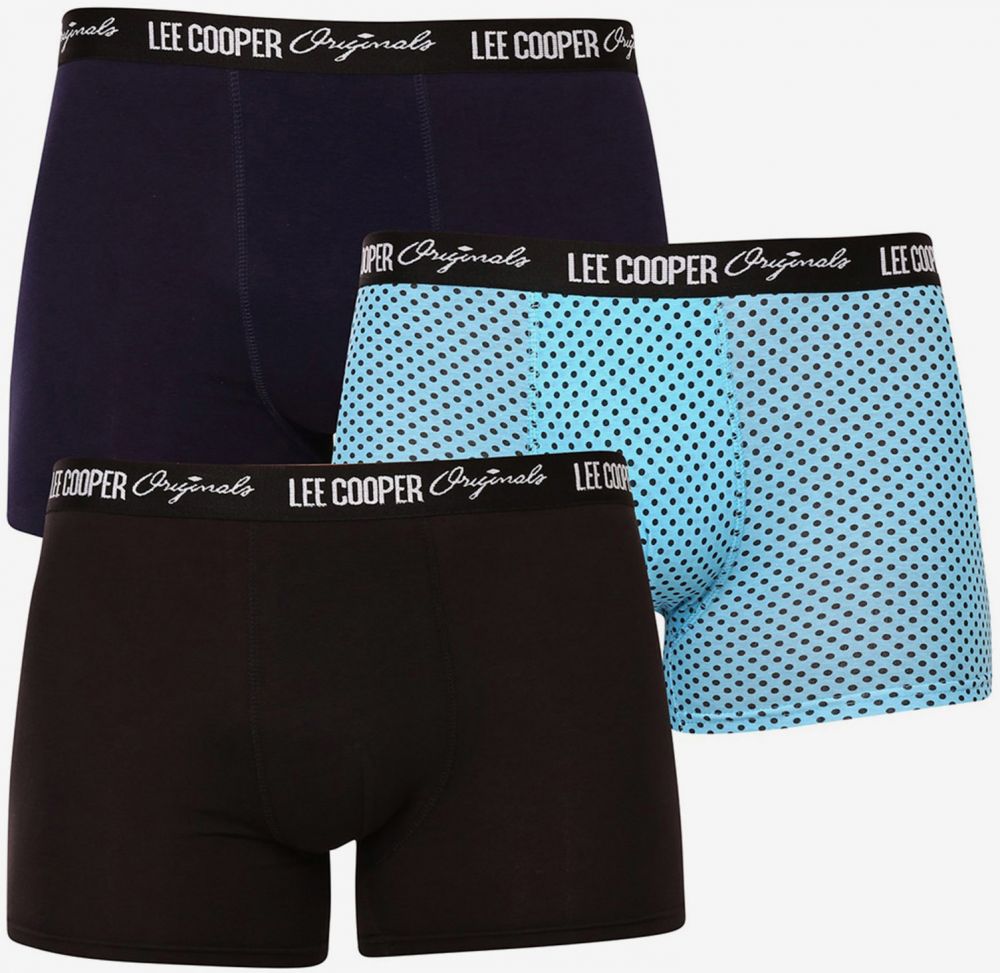 Boxerky pre mužov Lee Cooper - čierna, svetlomodrá, tmavomodrá