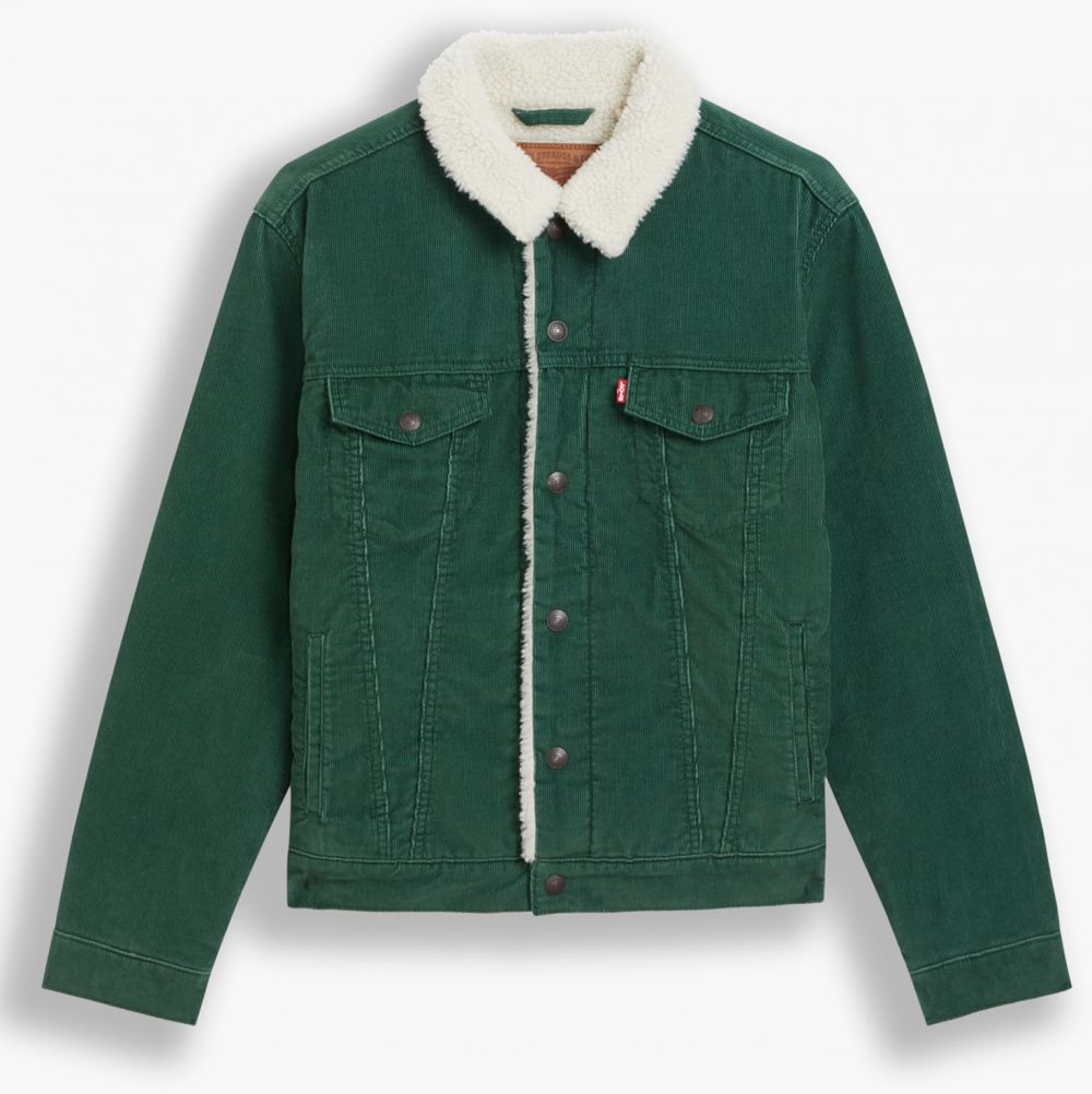 Zelená pánska džínsová bunda Levi's® Sherpa Trucker
