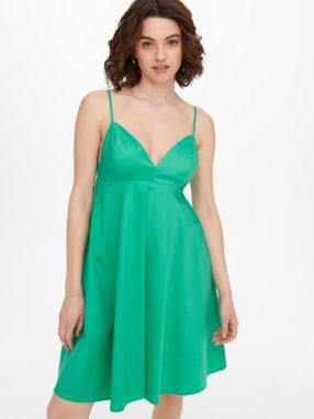 Zelené šaty na ramienka ONLY Mynte