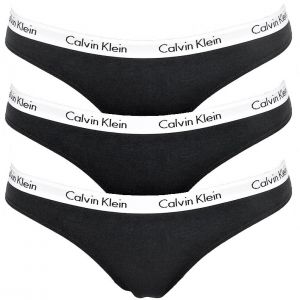Calvin Klein 3 pack čiernych nohavičiek Bikini