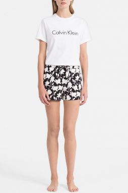 Calvin Klein biele dámske tričko S/S Crew Neck galéria