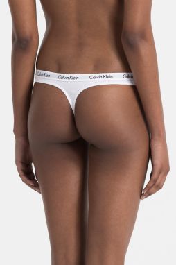 Calvin Klein biele tangá s bielou gumou Thong Strings galéria