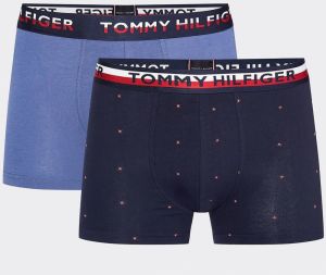 Tommy Hilfiger modrý 2 pack pánskych boxeriek 2P Trunk Print