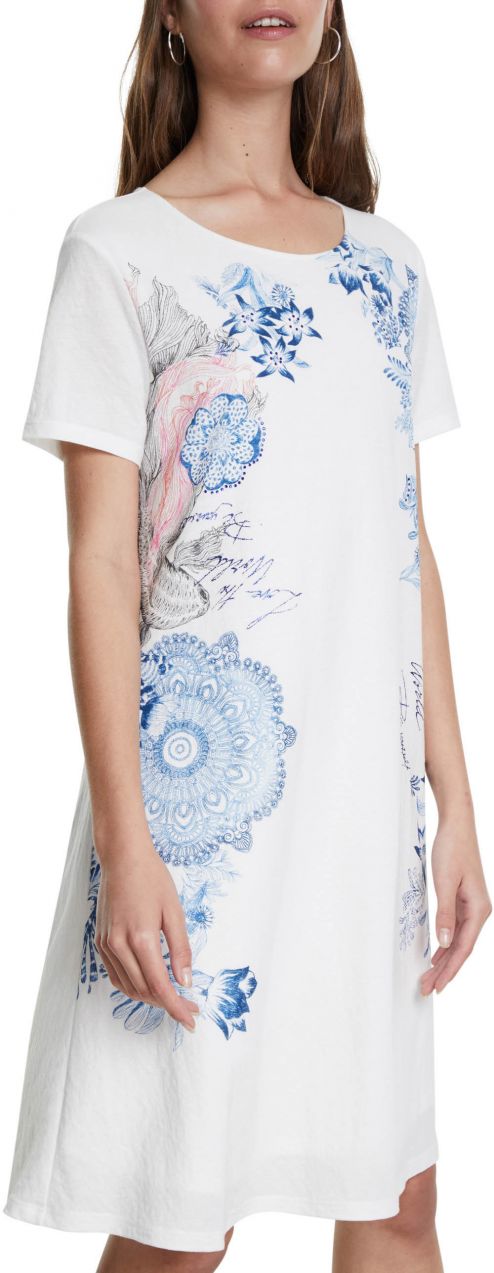 Desigual biele šaty Vest Charlotte