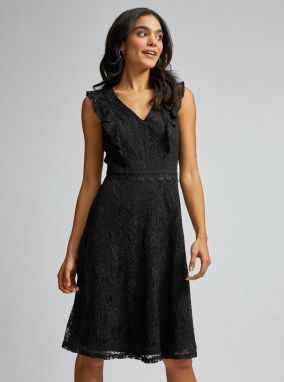Dorothy Perkins čierne čipkované šaty