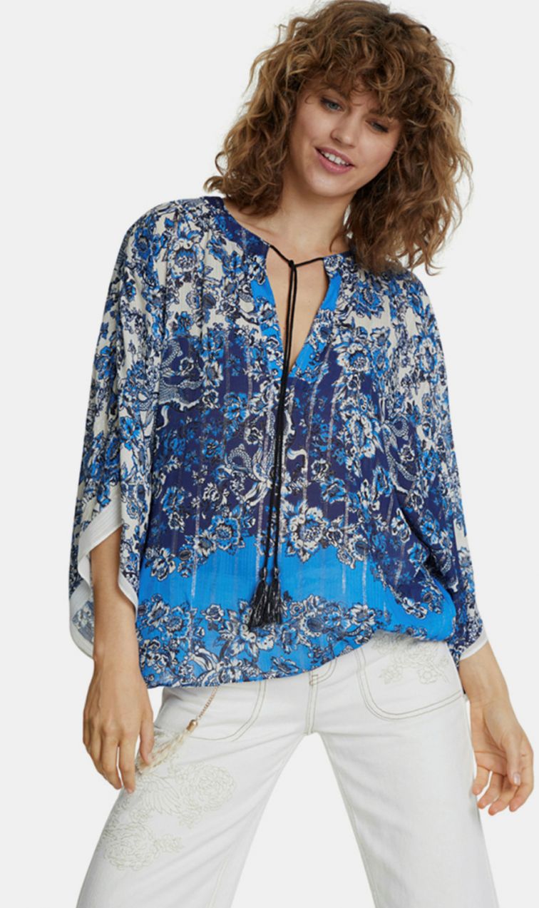 Desigual modré top Nora