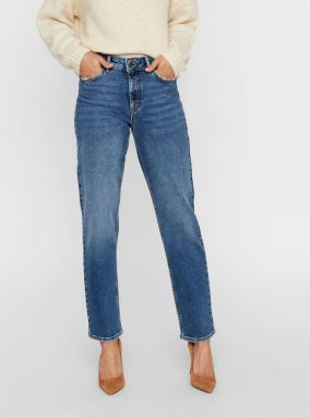 Modré relaxed fit džínsy VERO MODA Sara