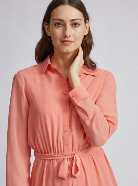 Koralové košeľové maxišaty Dorothy Perkins galéria