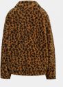 Hnedá bunda s leopardím vzorom a umelým kožúškom Noisy May Gabi galéria
