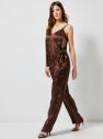 Hnedý vzorovaný top so zaväzovaním Dorothy Perkins galéria