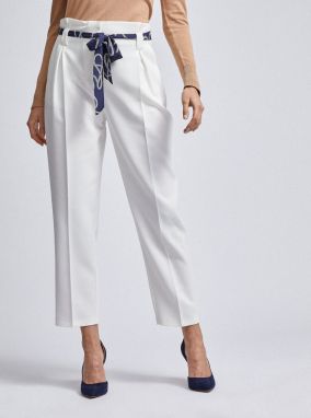 Biele elegantné nohavice Dorothy Perkins