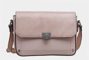 Staroružová crossbody kabelka s hadím vzorom Bessie London