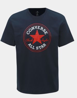 Tmavomodré pánske tričko s potlačou Converse