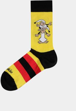Žlté vzorované ponožky Fusakle Kremienok a Chocholusik