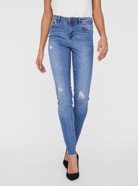 Modré skinny fit rifle VERO MODA Tanya