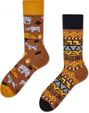 Many Mornings hnedé ponožky Safari Trip galéria