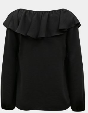 Čierna blúzka s volánom Dorothy Perkins galéria