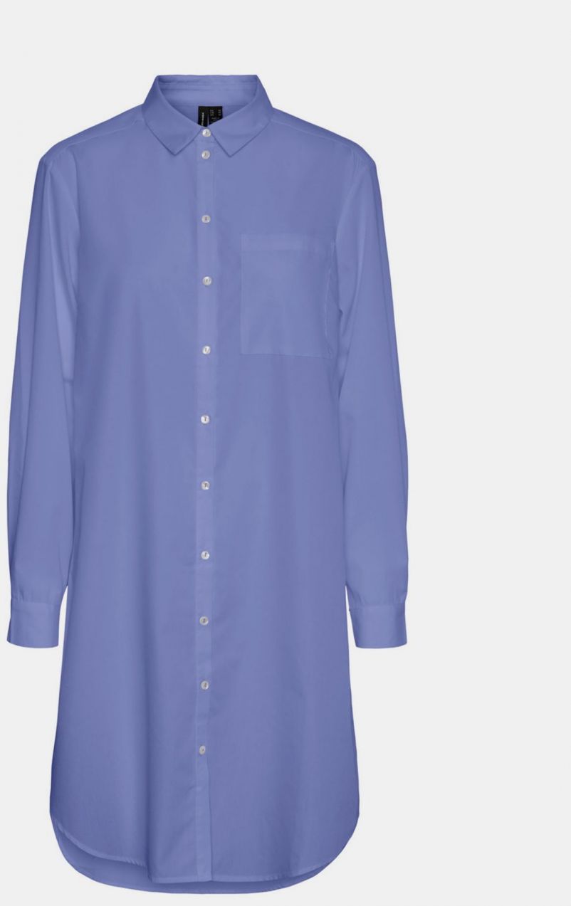 Modrá dlhá košeľa VERO MODA Hella