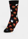 Čierne vzorované unisex ponožky Happy Socks Hamburger galéria