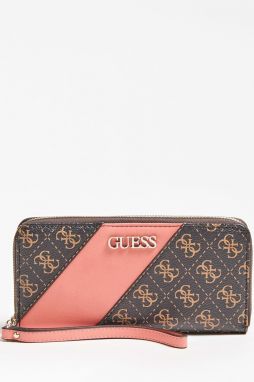 Guess hnedé Camy 4G Logo Colour-Block Wallet