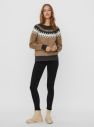 Hnedý vzorovaný sveter VERO MODA galéria