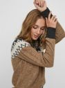Hnedý vzorovaný sveter VERO MODA galéria