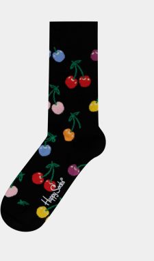 Čierne vzorované ponožky Happy Socks Cherry galéria