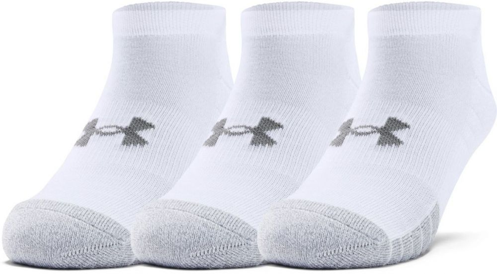 Sada tří párů bílých ponožek Heatgear Under Armour