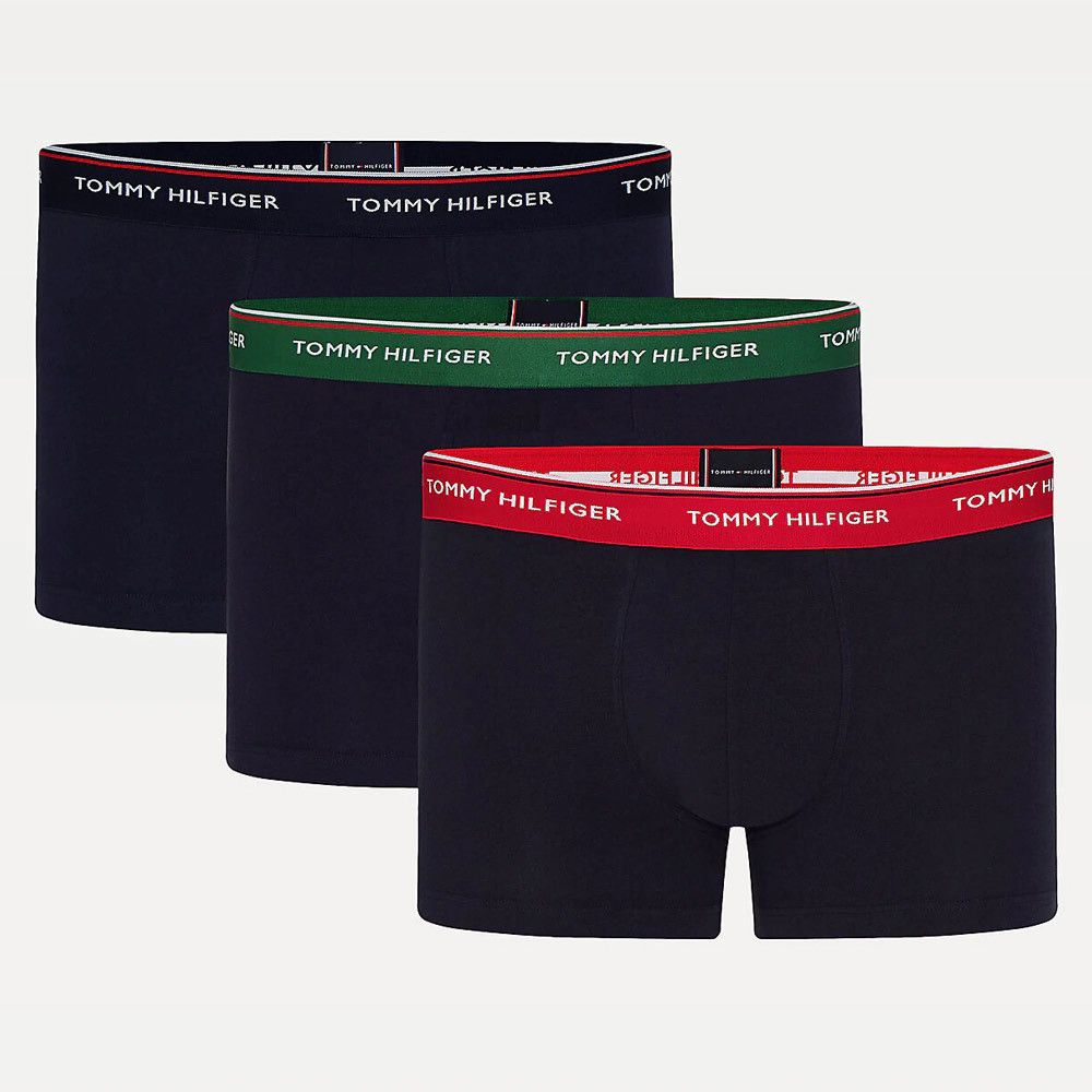 Sada troch pánskych boxeriek v tmavomodrej farbe Tommy Hilfiger Trunk