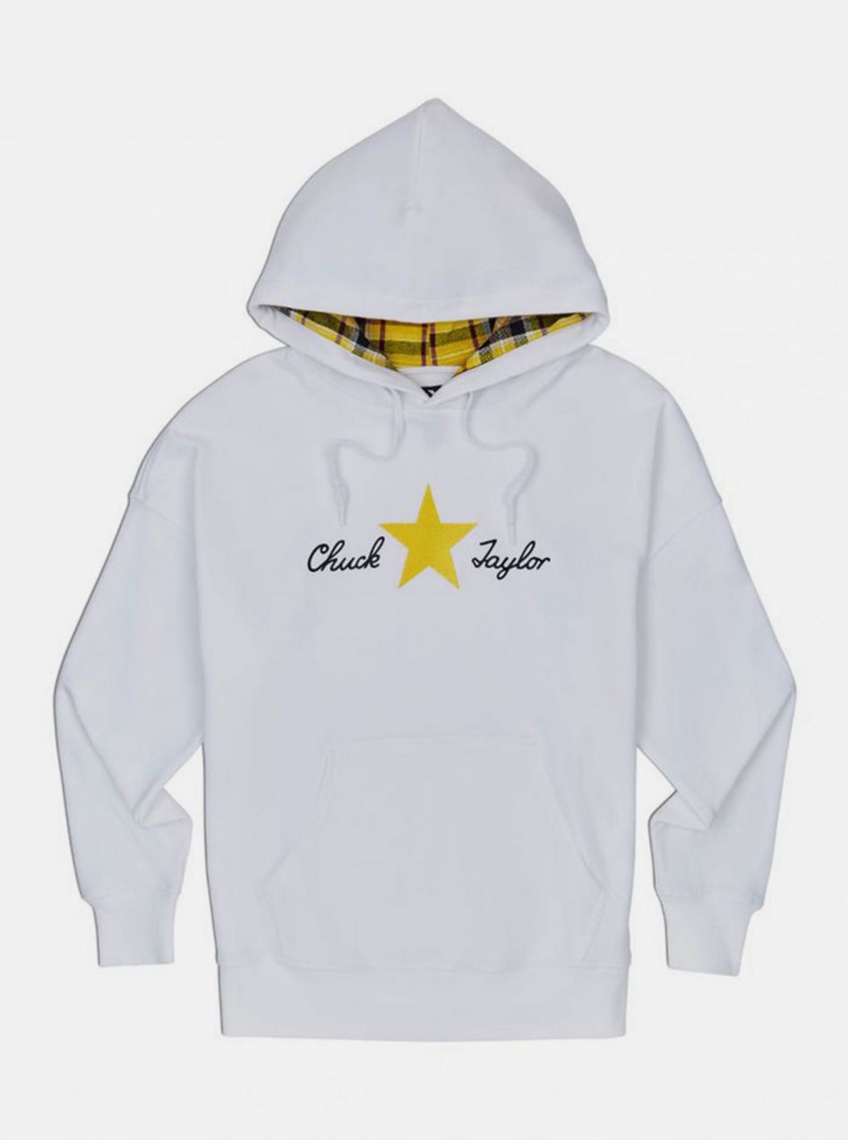 Biela dámska mikina s kapucňou Converse