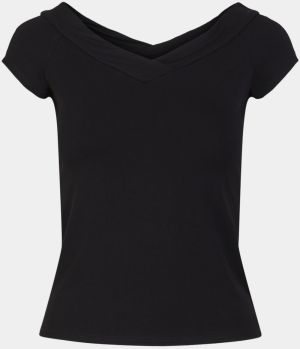 Pieces čierne dámske tričko Maliva